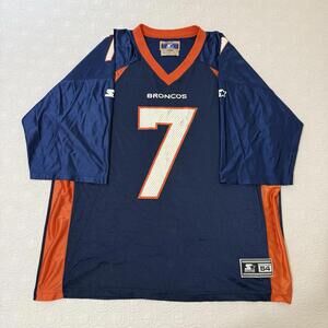 Starter Denver Broncos #7 John Elway Blue Jersey 54 Men’s